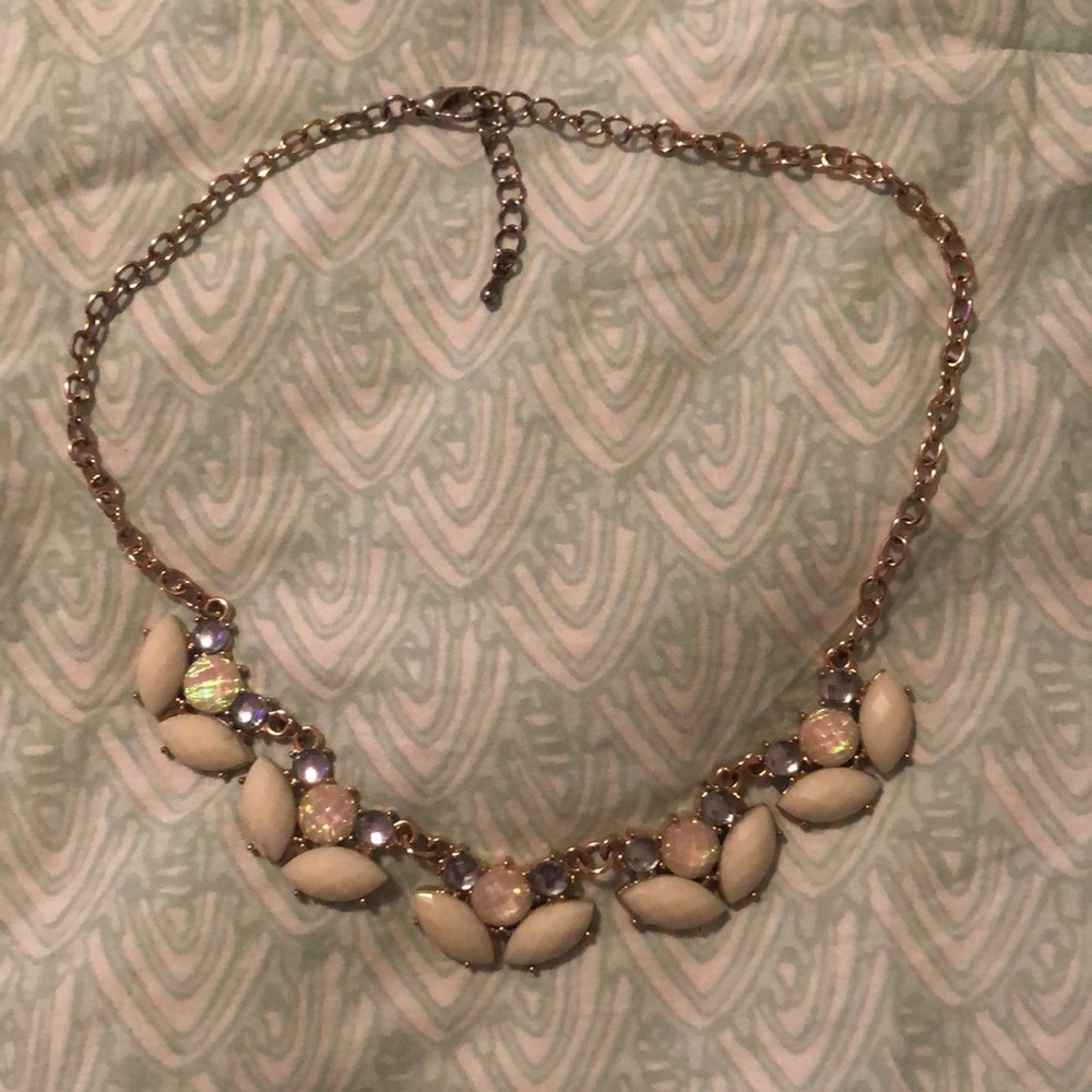 Gold&blue statement necklace